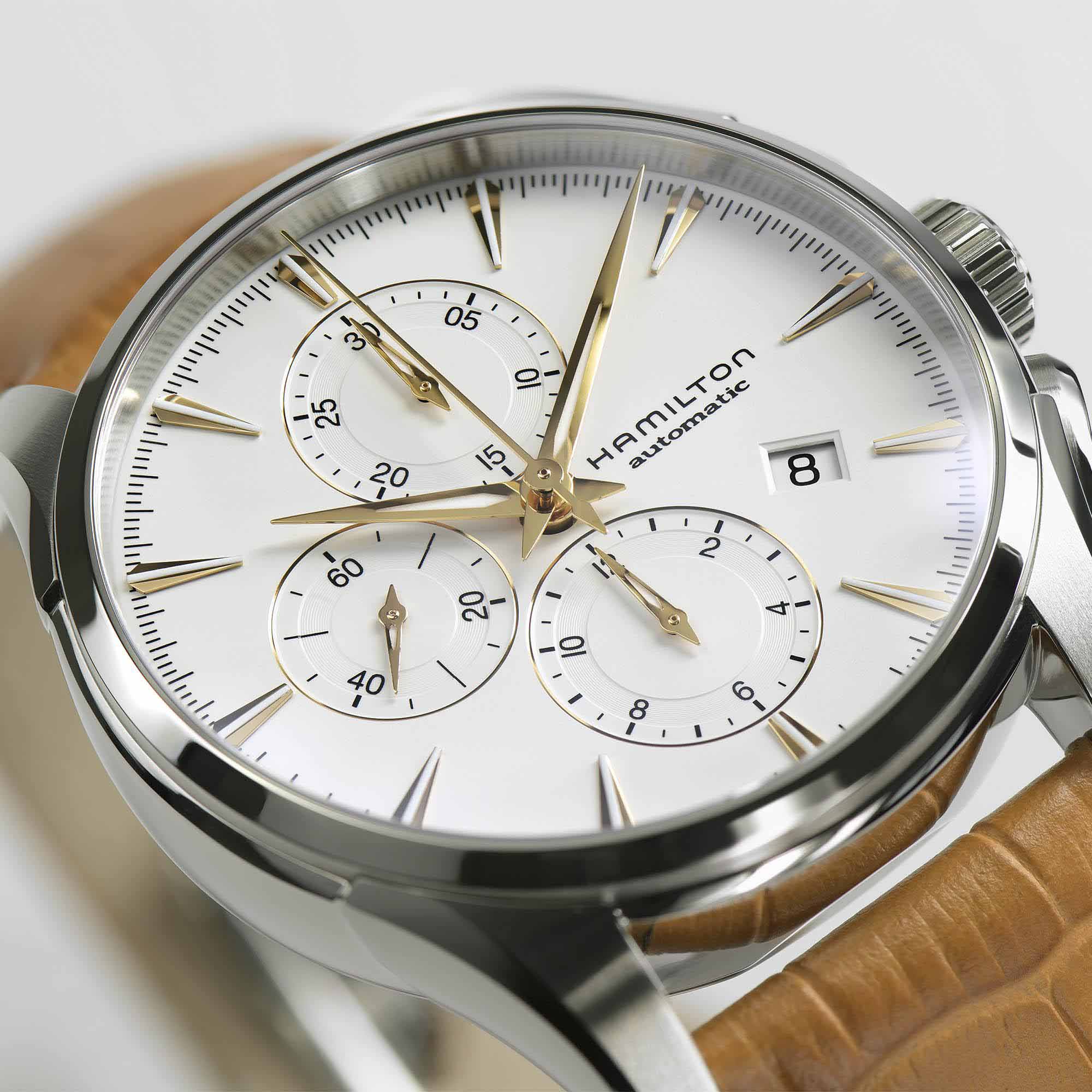 Hamilton Hamilton Jazzmaster Auto Chrono H32586511 , наручные мужские часы фото под углом