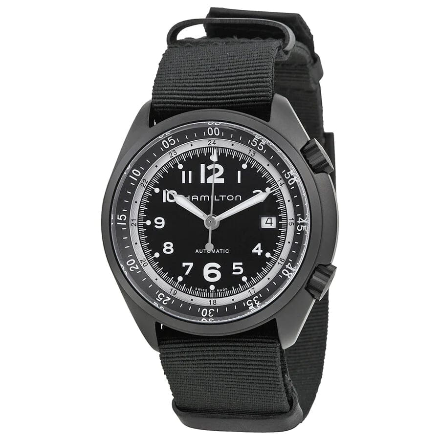 Hamilton Hamilton Khaki Aviation Pilot Pioneer Aluminium H80485835 , наручные мужские часы фото под углом