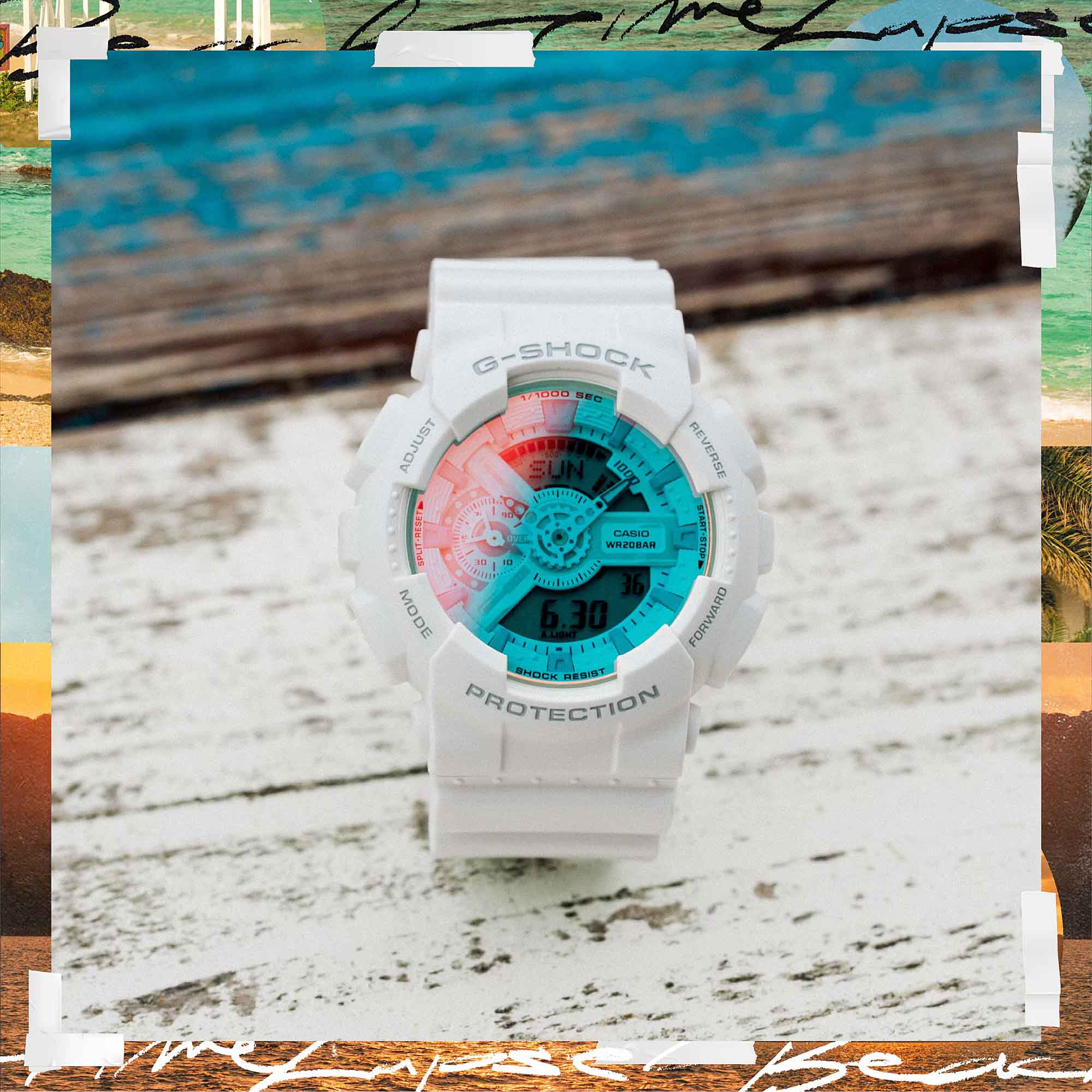 Оригинальные часы Casio Casio G-Shock GA-110TL-7ADR (GA-110TL-7A) электронные калибр механизма  общий вид