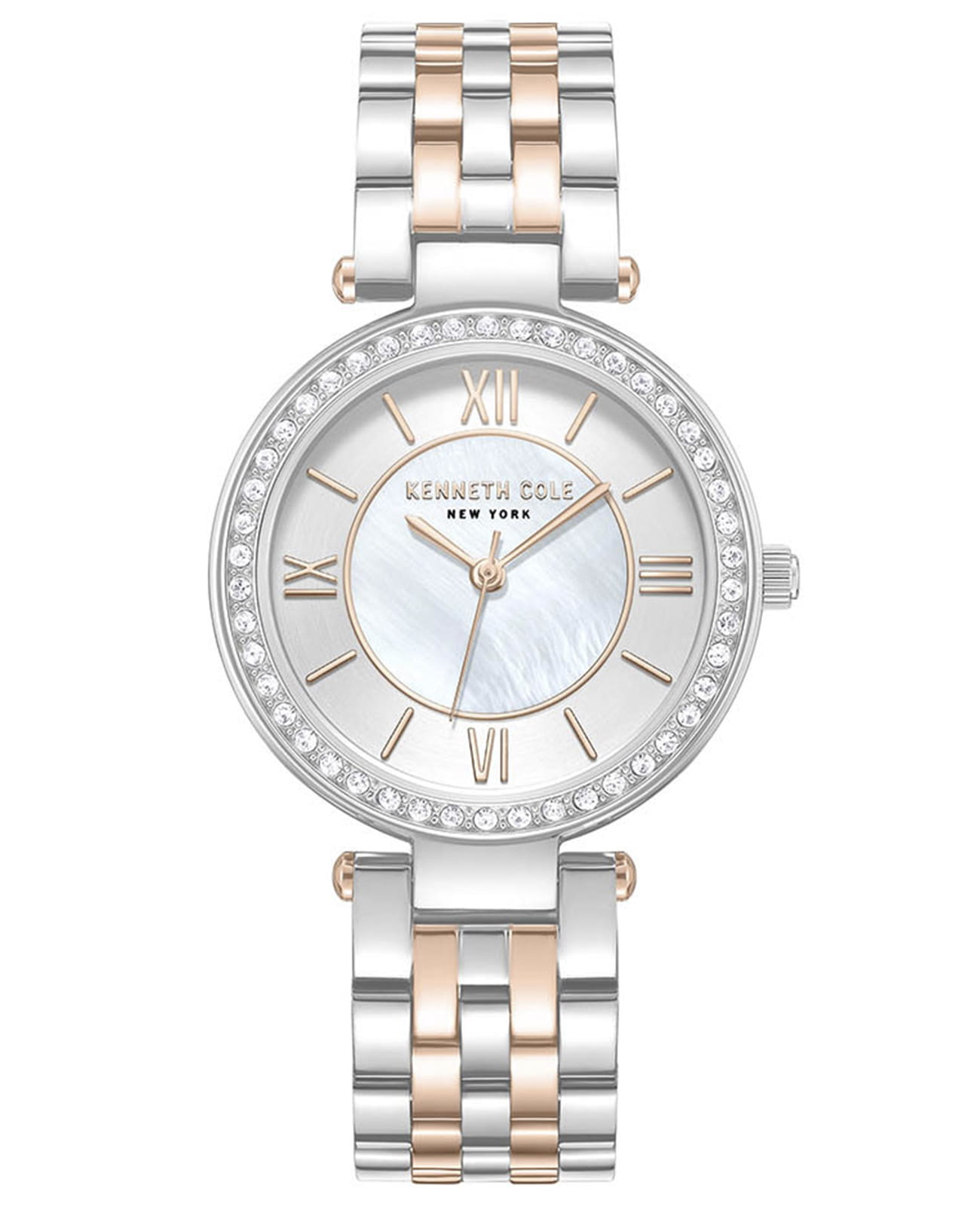 Kenneth Cole Kenneth Cole Modern Classic KCWLG0062203  KCWLG0062203 кварцевые женские часы белый циферблат, браслет нержавеющая сталь с ip-покрытием — вид спереди