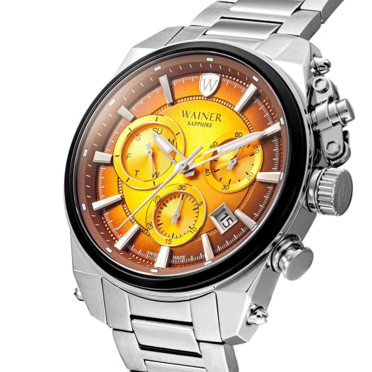 Оригинальные часы Wainer Wainer Wall Street WA.19200-F кварцевые калибр механизма  общий вид