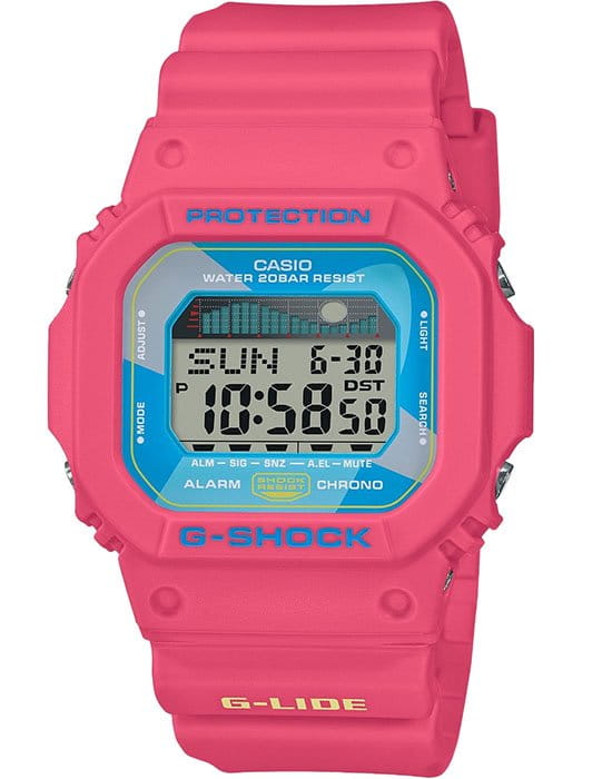 Casio Casio G-Shock BLX-560VH-4E  BLX-560VH-4ER электронные женские часы  циферблат, браслет пластик — вид спереди