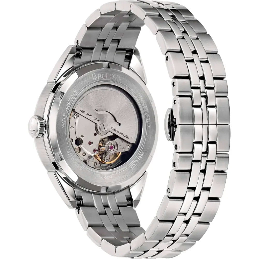 Bulova Bulova Sutton 96B423,  сша мужские часы на браслете нержавеющая сталь боковой вид