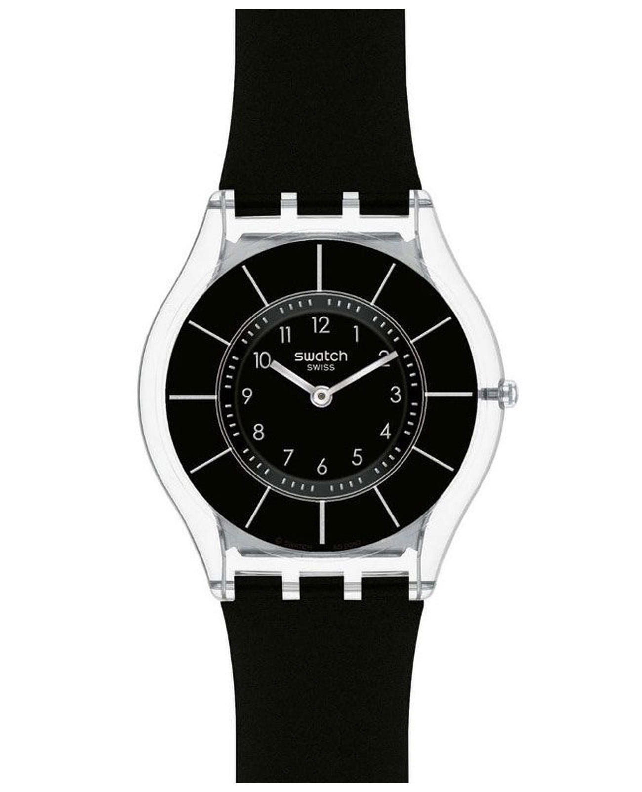 Swatch Swatch Skin SFK361  SFK361 кварцевые мужские часы черный циферблат, браслет силикон — вид спереди