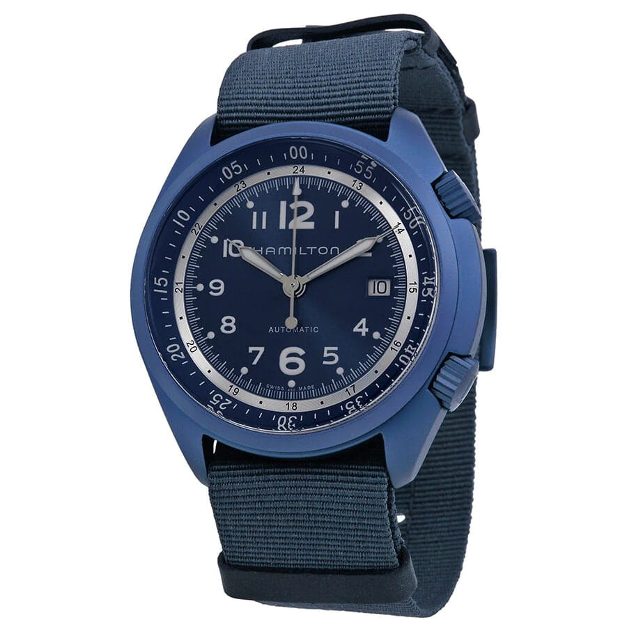 Hamilton Hamilton Khaki Aviation Pilot Pioneer Aluminium H80495845 , наручные мужские часы фото под углом