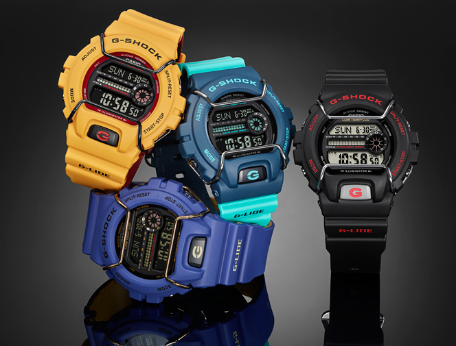 Casio GLS-6900-2E мужские часы застежка крупным планом