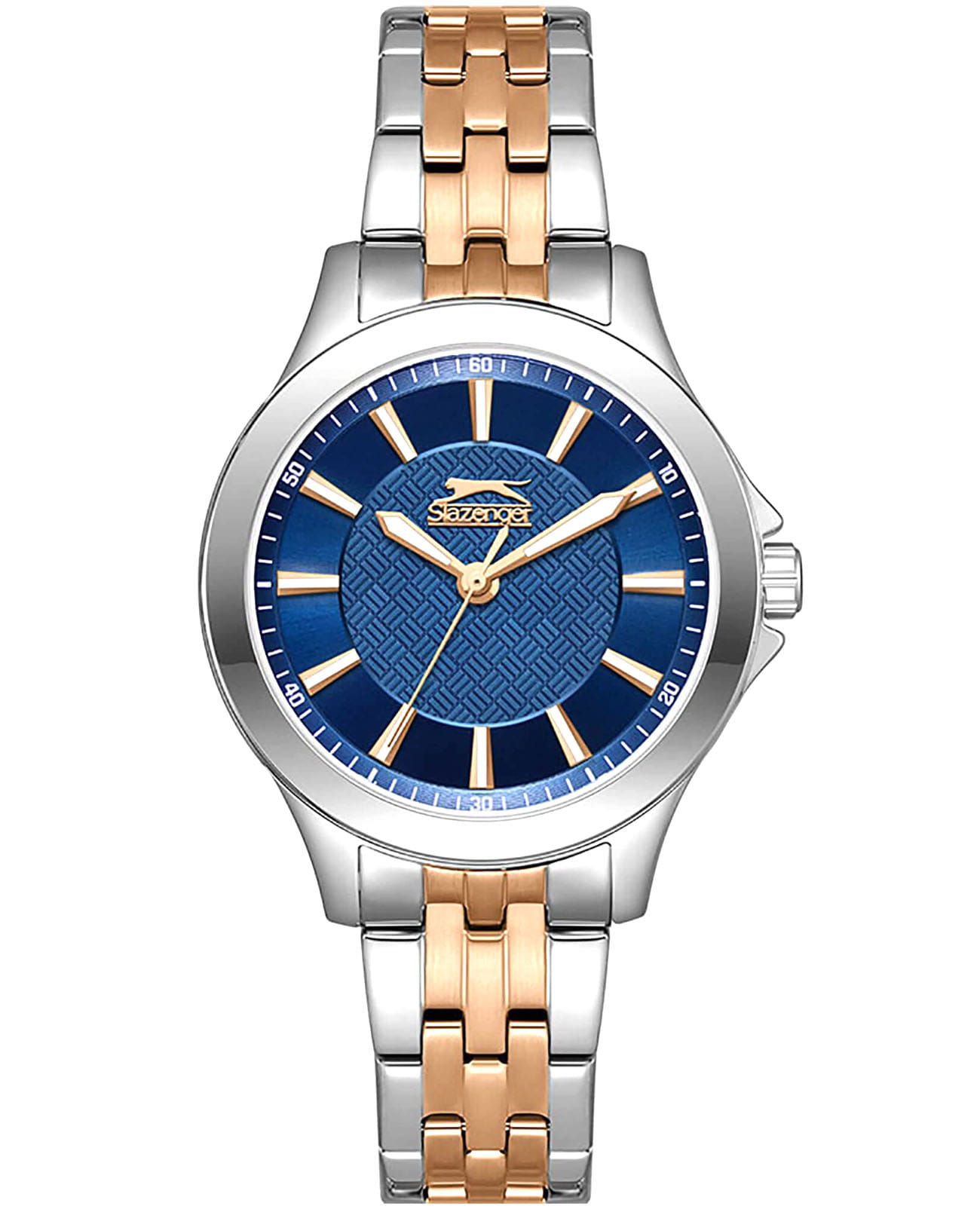Slazenger Slazenger SL.09.2349.3.04  SL.09.2349.3.04 кварцевые женские часы синий циферблат, браслет суперметалл с ip покрытием — вид спереди