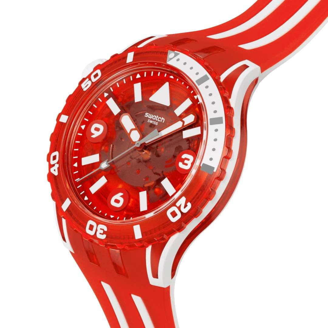 Swatch Swatch Lion’s Mane SSCU09R100, bioceramic швейцария мужские часы на браслете силикон боковой вид