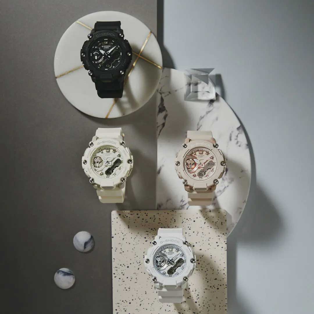 Casio Casio G-Shock GMA-S2200-1A, g-shock япония женские часы на браслете пластик боковой вид