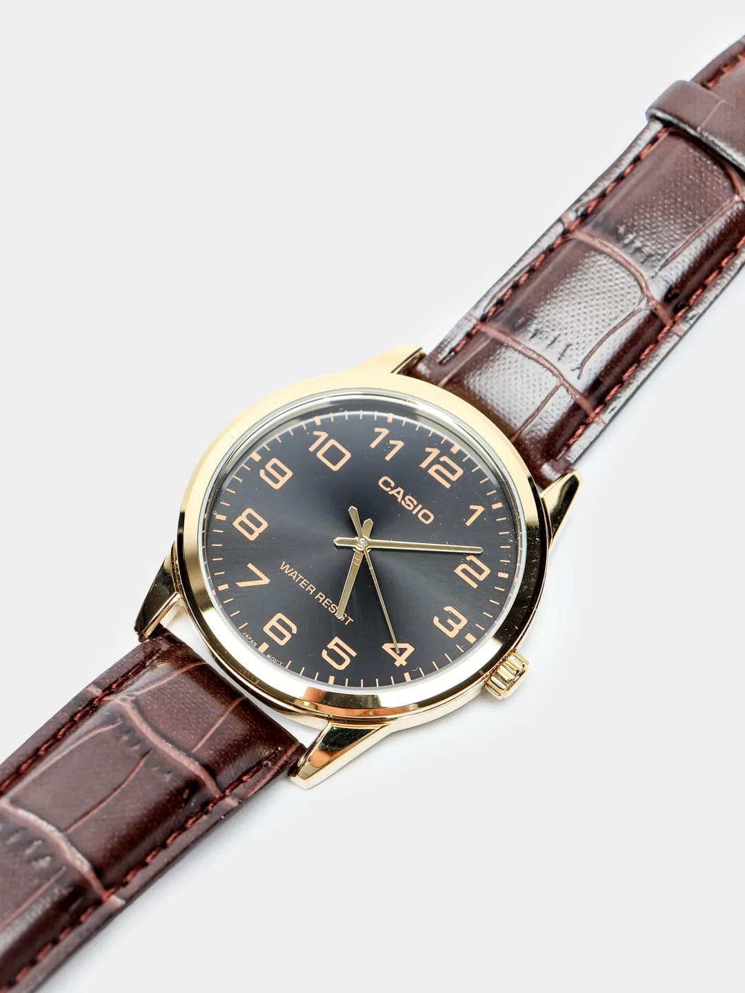 Casio Casio Collection MTP-V001GL-1BUDF (MTP-V001GL-1B) кварцевые мужские часы часы крупный план черный циферблата