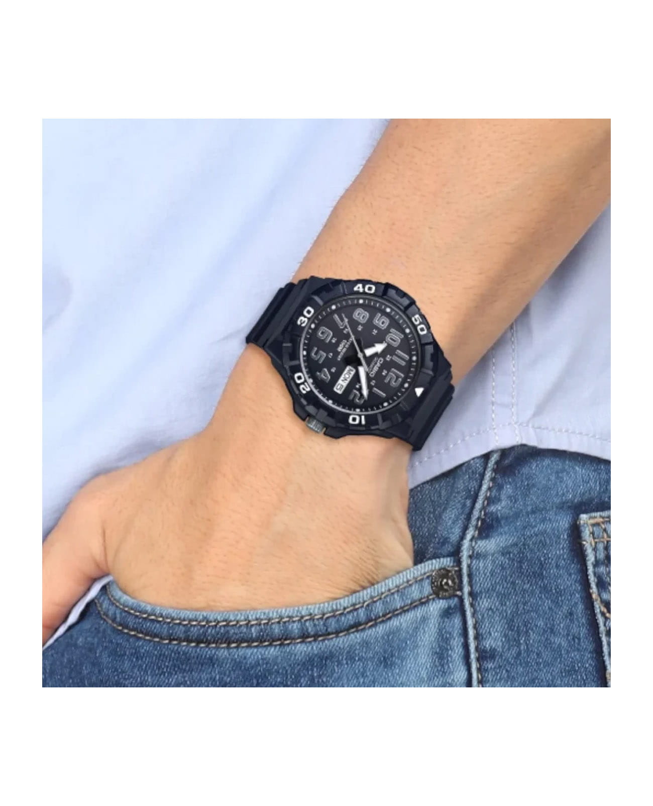 Casio Casio Collection MRW-210H-1AVDF (MRW-210H-1A) , наручные мужские часы фото под углом