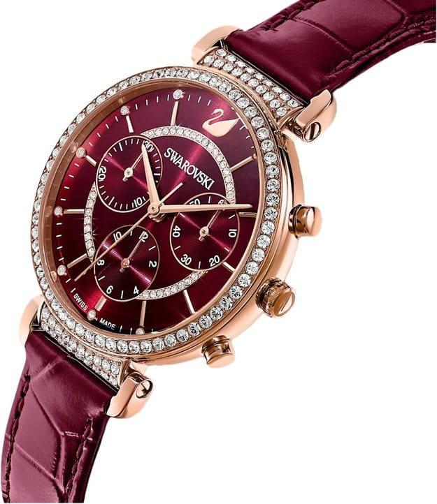 Swarovski Swarovski Passage Chrono 5580345,  швейцария женские часы на браслете кожаный боковой вид