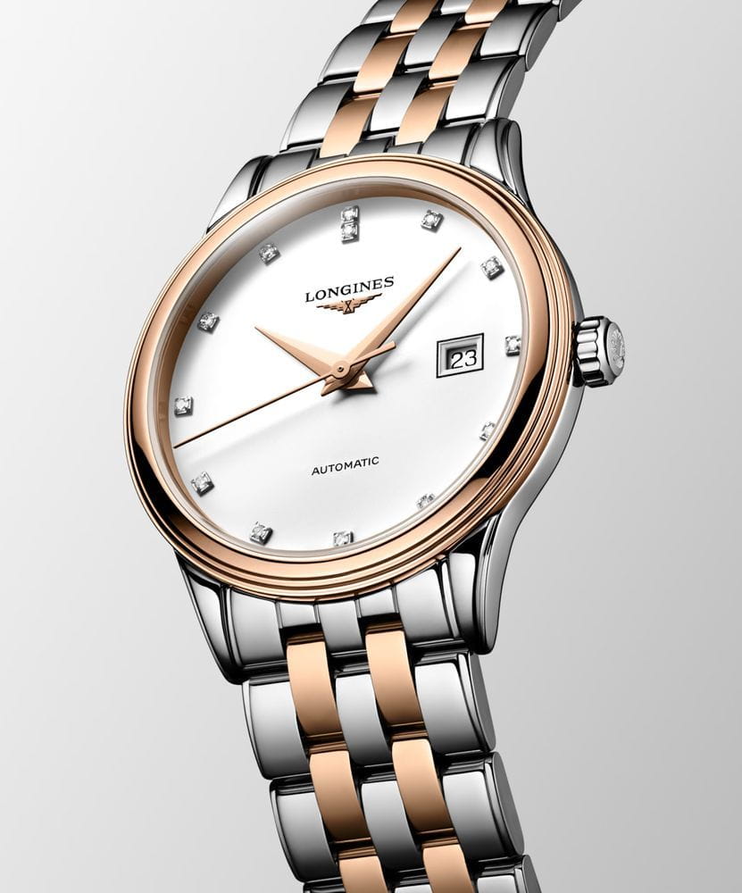 Longines Longines Flagship L4.374.3.98.7, flagship швейцария женские часы на браслете нержавеющая сталь с pvd-покрытием боковой вид