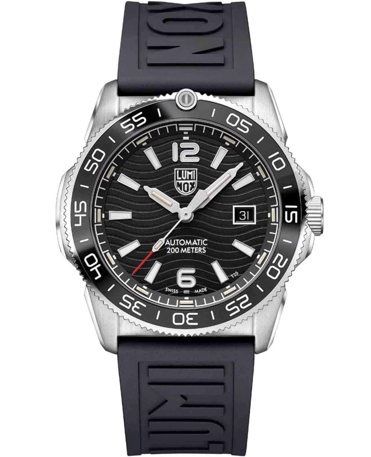 Luminox Luminox Pacific Diver Automatic XS.3101  XS.3101 механические мужские часы черный циферблат, браслет каучук — вид спереди