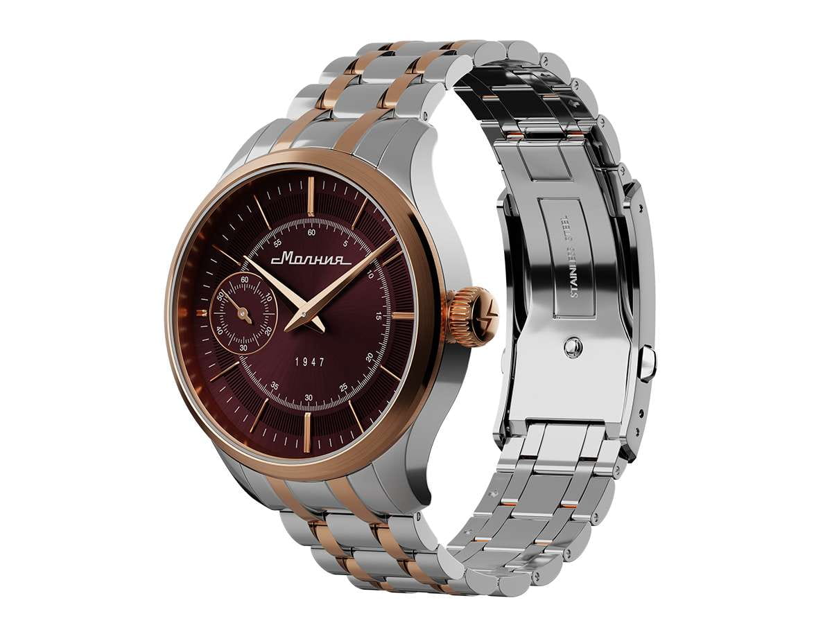 Молния Молния Дебют 0200105-1.0 , наручные мужские часы фото под углом