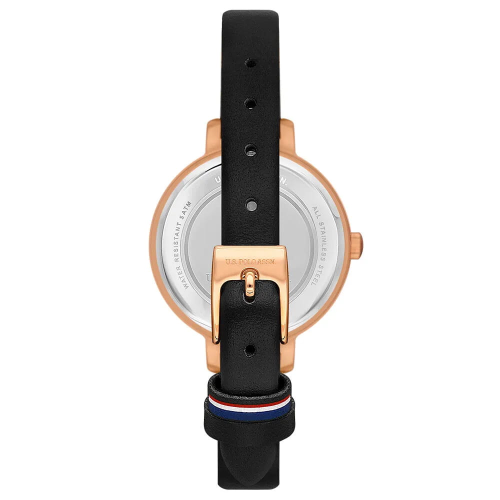 U.S. Polo Assn. U.S. Polo Assn. Stile USPA2092-05,  сша женские часы на браслете кожаный боковой вид