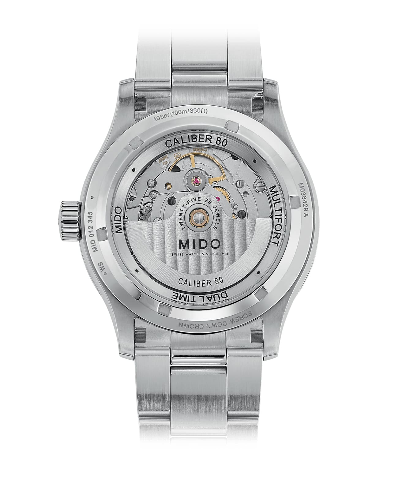 Mido Mido Multifort Dual Time M038.429.11.041.00 , наручные мужские часы фото под углом