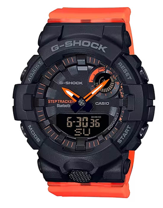 Casio Casio G-Shock GMA-B800SC-1A4  GMA-B800SC-1A4 электронные мужские часы черный циферблат, браслет пластик — вид спереди