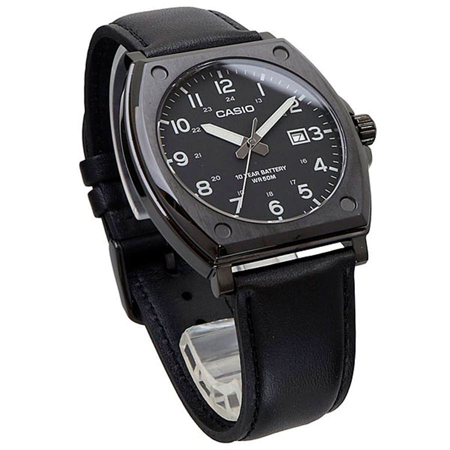 Casio Casio Collection MTP-E715L-1A, mtp япония мужские часы на браслете кожаный боковой вид