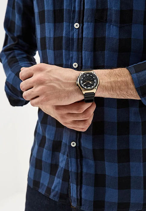 Casio Casio Collection MWC-100H-9A кварцевые мужские часы часы крупный план черный циферблата