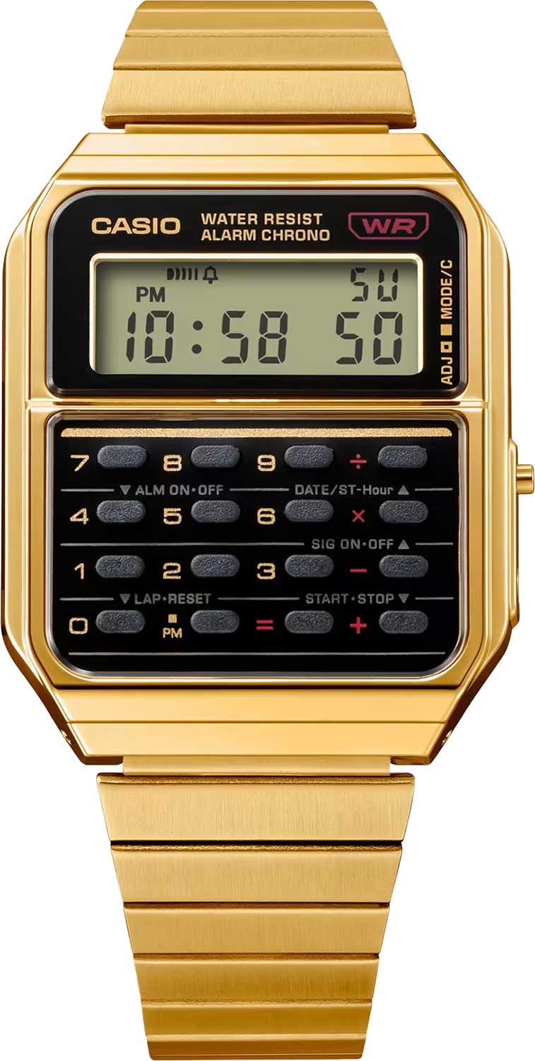 Оригинальные часы Casio Casio Vintage CA-500WEG-1A кварцевые калибр механизма  общий вид