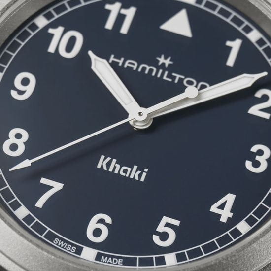 Hamilton Hamilton Khaki Field Quartz 38mm H69401940 мужские часы синий циферблат на запястье