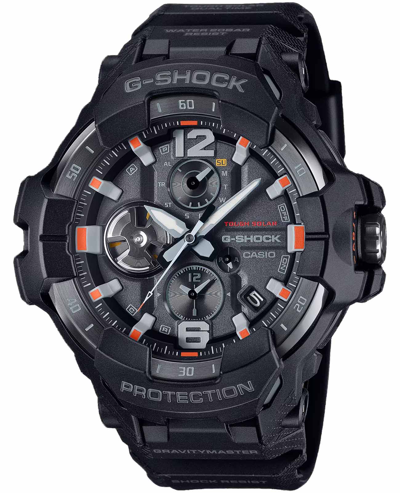 Casio Casio G-Shock GR-B300EC-1A  GR-B300EC-1A электронные мужские часы черный циферблат, браслет полимер — вид спереди