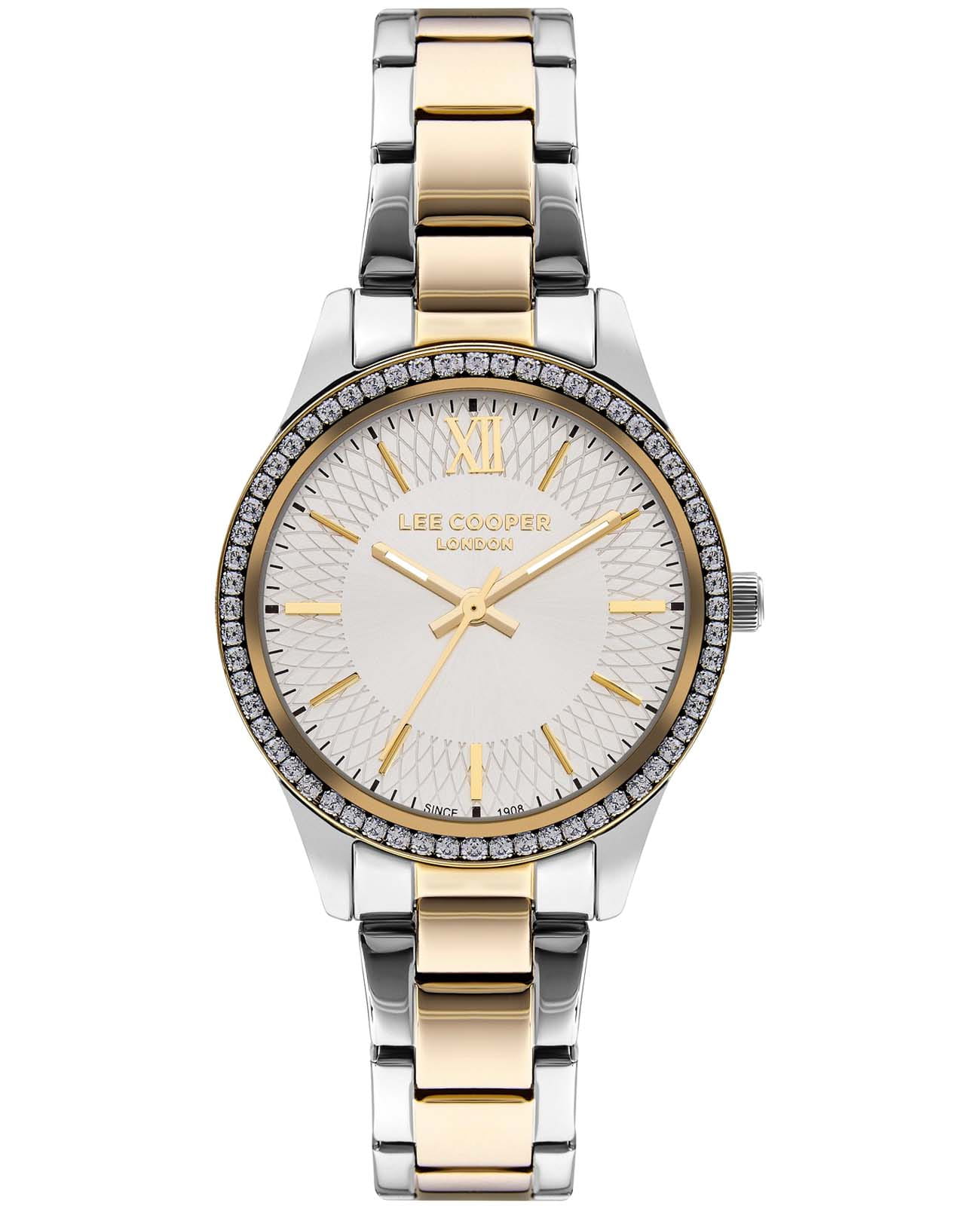Lee Cooper Lee Cooper LC07569.230  LC07569.230 кварцевые женские часы серебристый циферблат, браслет нержавеющая сталь с ip-покрытием — вид спереди