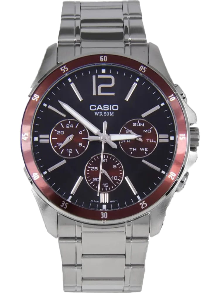Casio Casio Collection MTP-1374D-5AVDF(MTP-1374D-5A) япония наручные мужские часы заводная головка с логотипом Casio