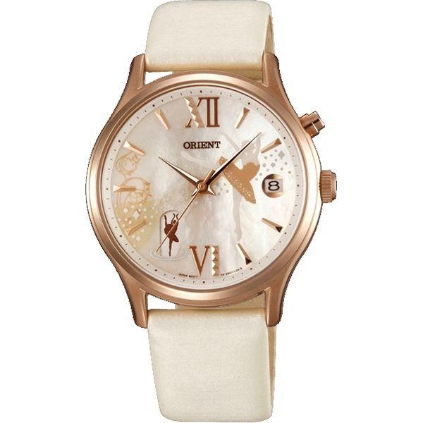 Orient Orient DM01002W (FDM01002W)  FDM01002W механические женские часы перламутровый циферблат, браслет кожа + текстиль — вид спереди