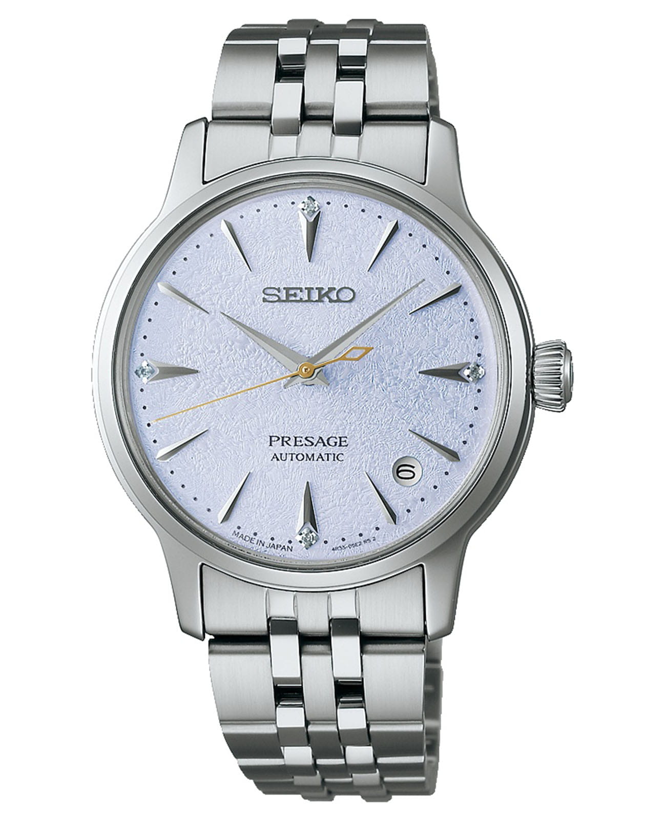 Seiko Seiko Presage Cocktail Time SRPL61 Cocktail Time SRPL61 механические женские часы фиолетовый циферблат, браслет нержавеющая сталь — вид спереди