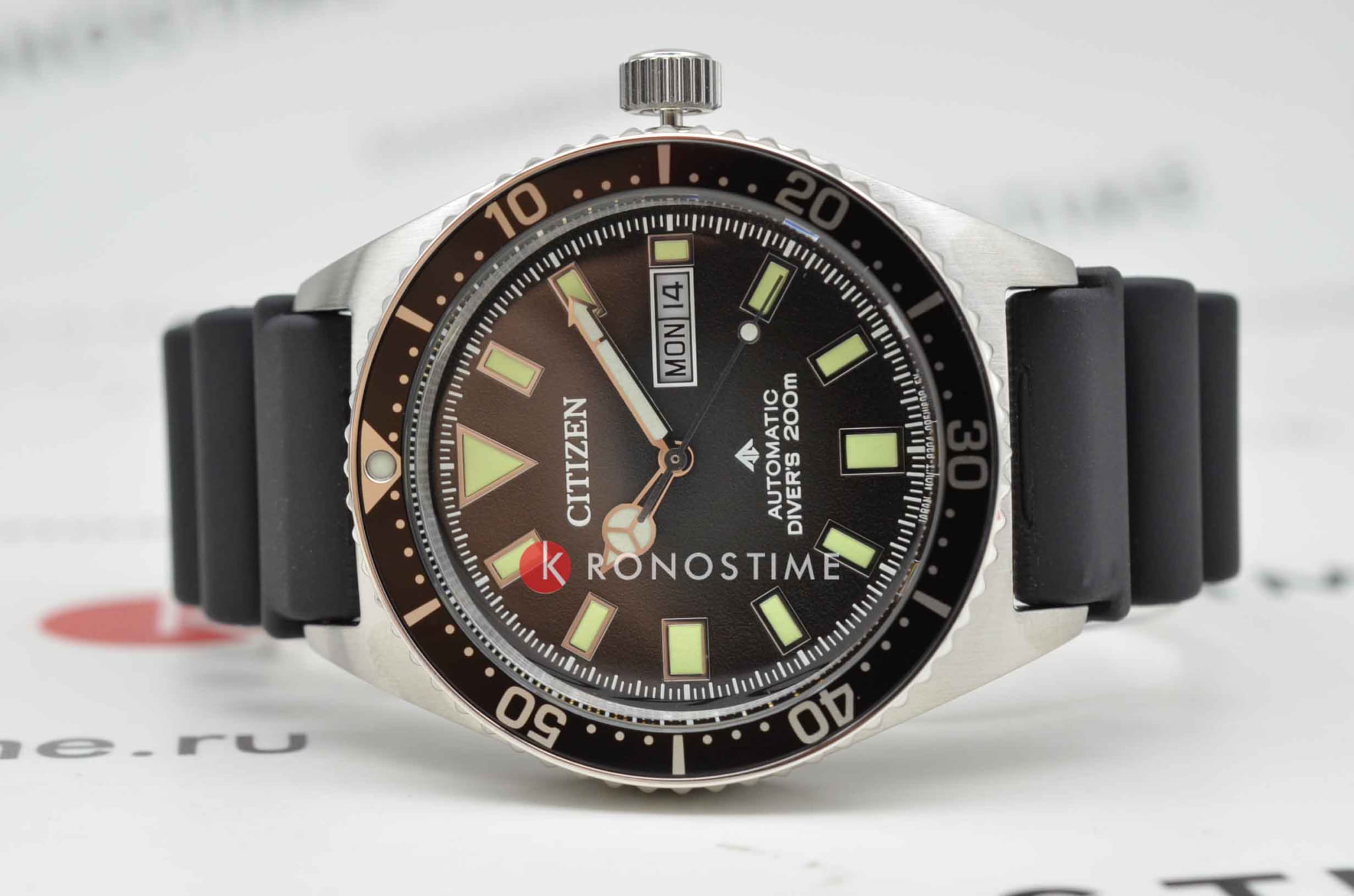 Оригинальные часы Citizen Citizen Promaster NY0120-01E механические калибр механизма citizen 8204 общий вид
