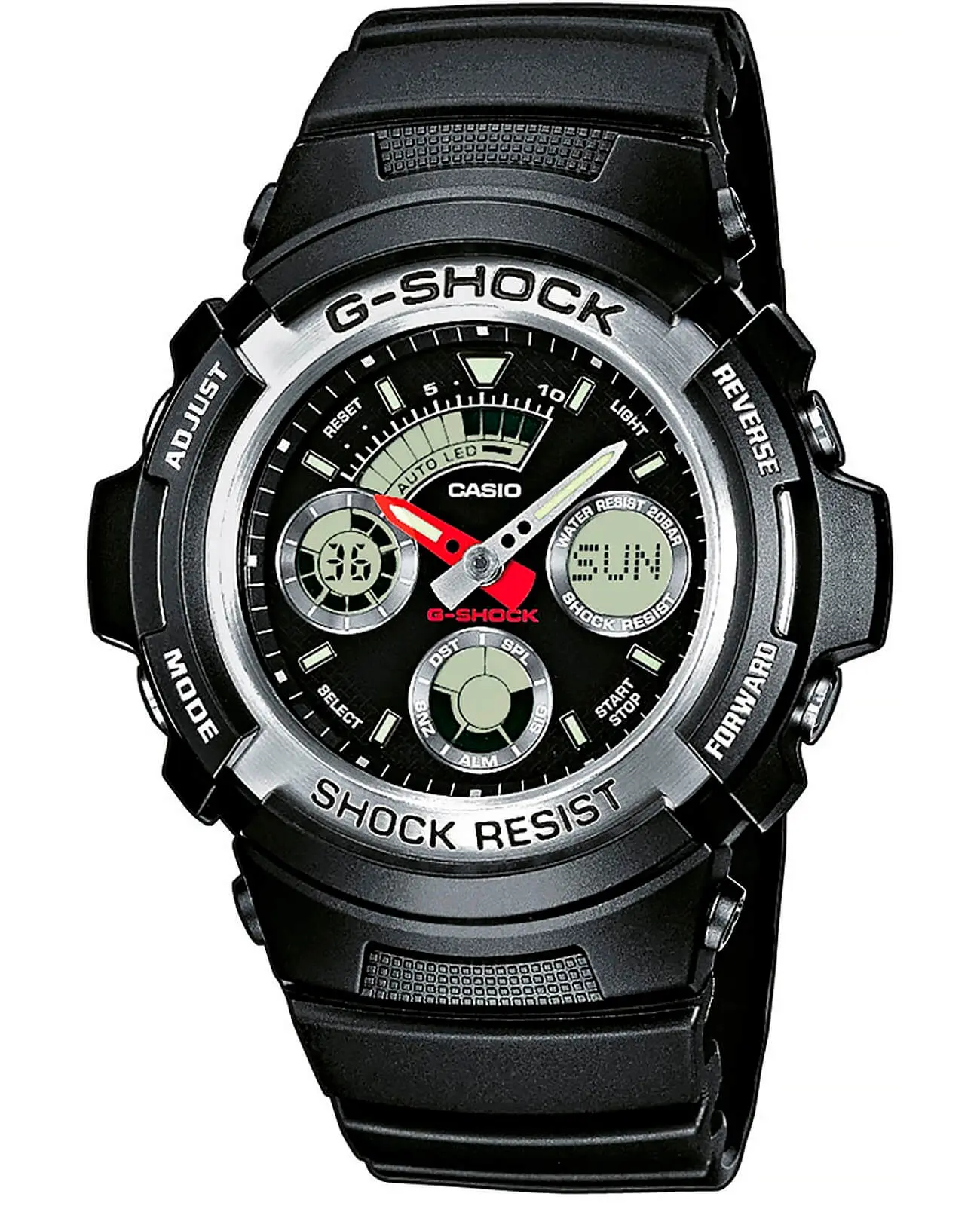 Часы Casio G-Shock AW-590-1A купить в Екатеринбурге по цене 13988 RUB:  описание, характеристики