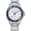 Hamilton Hamilton Khaki Navy Scuba Quartz H82231150  H82231150 кварцевые мужские часы  белый циферблат, браслет нержавеющая сталь — вид спереди