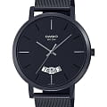 Casio Casio Collection MTP-B100MB-1E  MTP-B100MB-1E кварцевые мужские часы  черный циферблат, браслет нержавеющая сталь с ip-покрытием — вид спереди