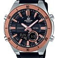 Casio Casio Edifice ERA-110GL-1A ERA ERA-110GL-1A кварцевые мужские часы  черный циферблат, браслет кожаный — вид спереди